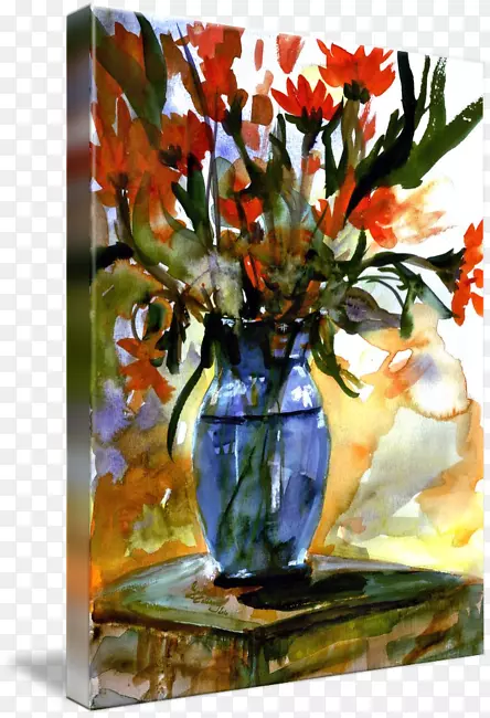 花卉设计花瓶水彩画静物摄影花瓶