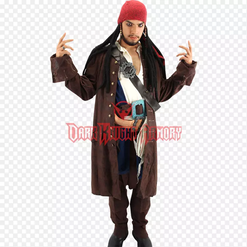 长袍杰克麻雀海盗加勒比服装头巾-加勒比海盗