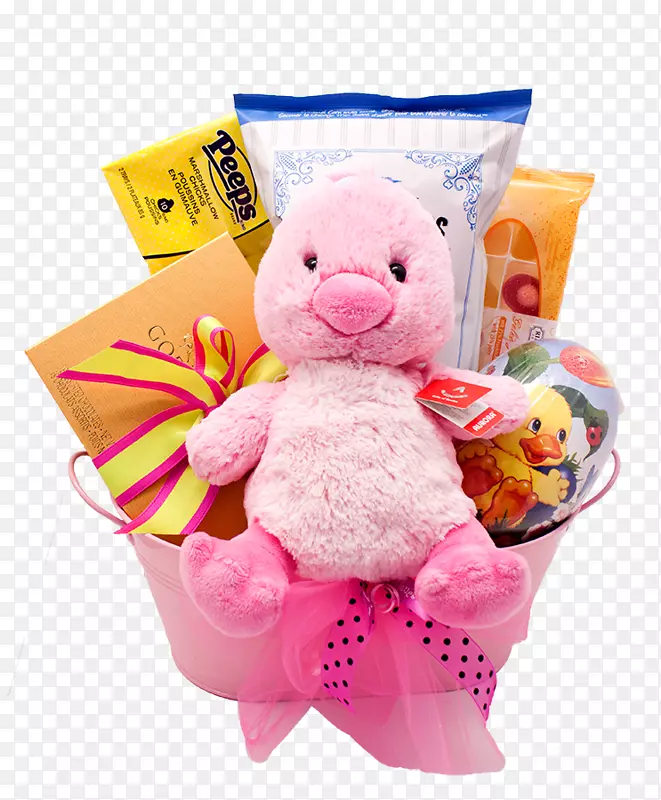 食品礼品篮，毛绒动物玩具&可爱的玩具，篮子，毛绒糖果篮