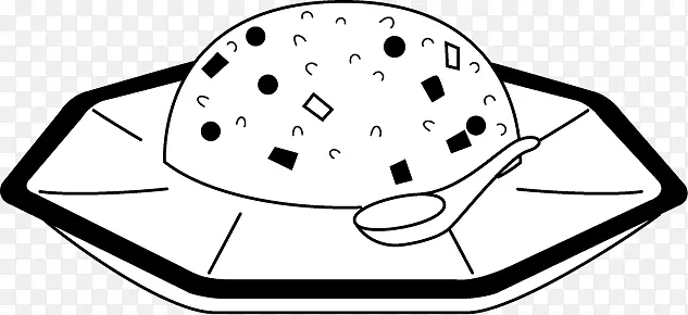 炒饭茶汉菜蛋卷夹艺术炒饭剪贴画