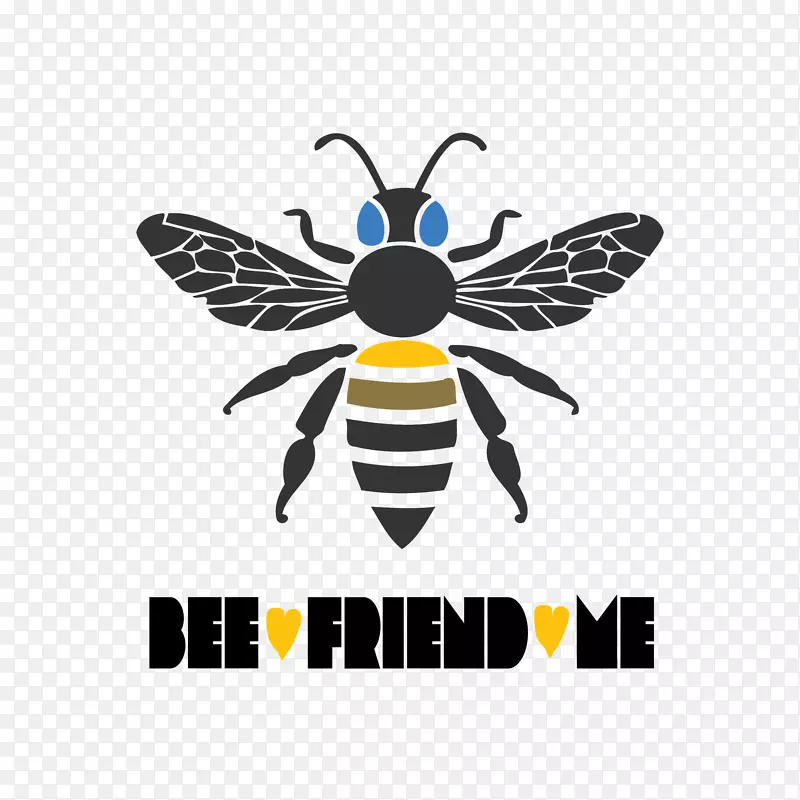 蜜蜂标志插图-蜂巢-蜜蜂