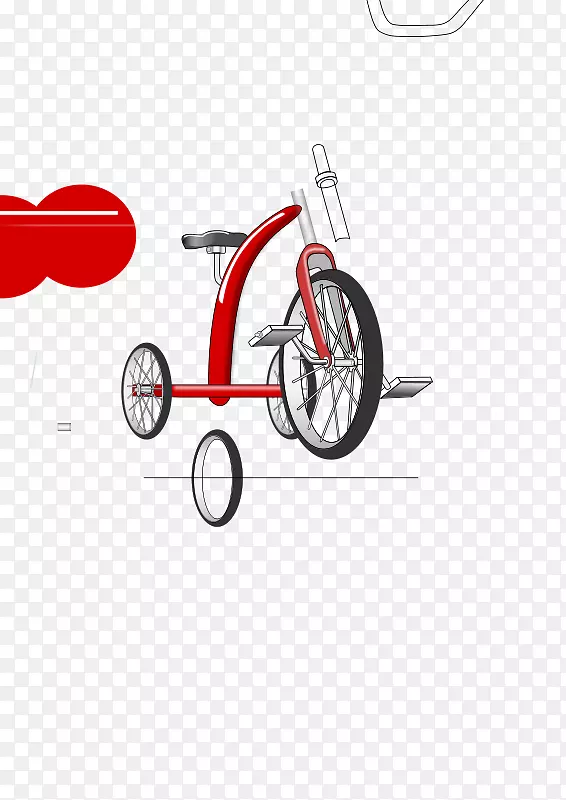 纸贴三轮车夹艺术自行车-自行车