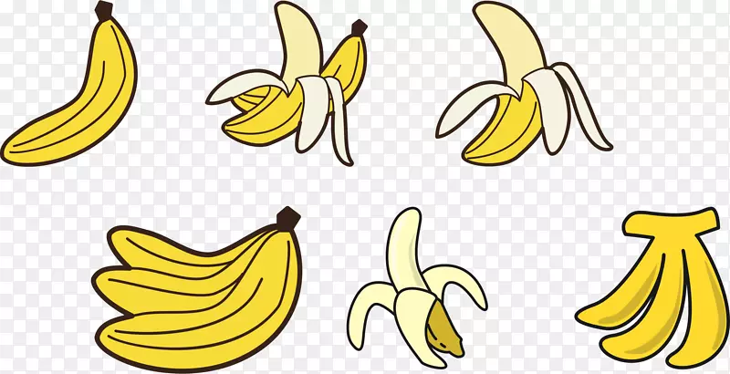 烹饪香蕉剪贴画水果画.香蕉