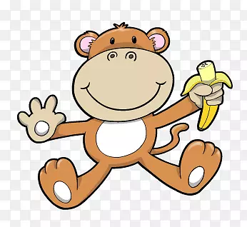 猴子剪贴画-猴子卡通形象