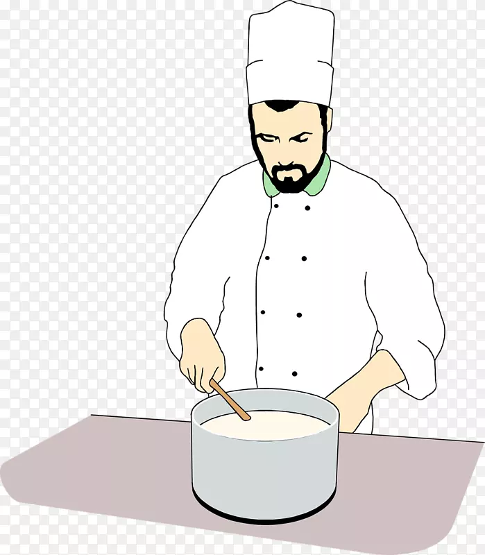 剪贴画美食厨师插图面包师-烹饪插图