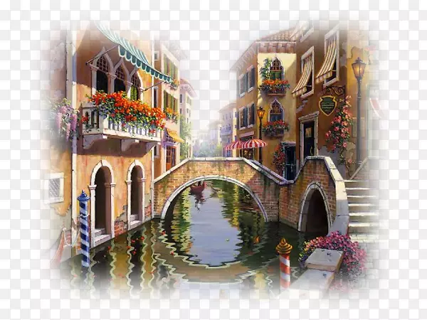 威尼斯艺术山水画-瓷器