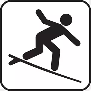 长板冲浪滑板标志-冲浪者剪贴画