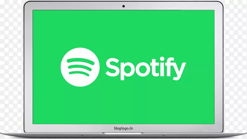电脑显示器标志显示广告品牌-Spotify