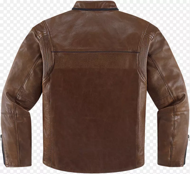 摩托车靴摩托车夹克：百年皮革设计皮夹克服装-夹克背面