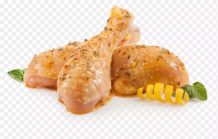 早餐香肠鸡肉大腿鸡肉作为食物-热鸡肉