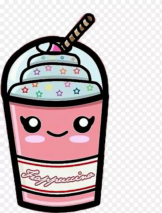 奶昔冰淇淋Kawaii绘图-冰淇淋