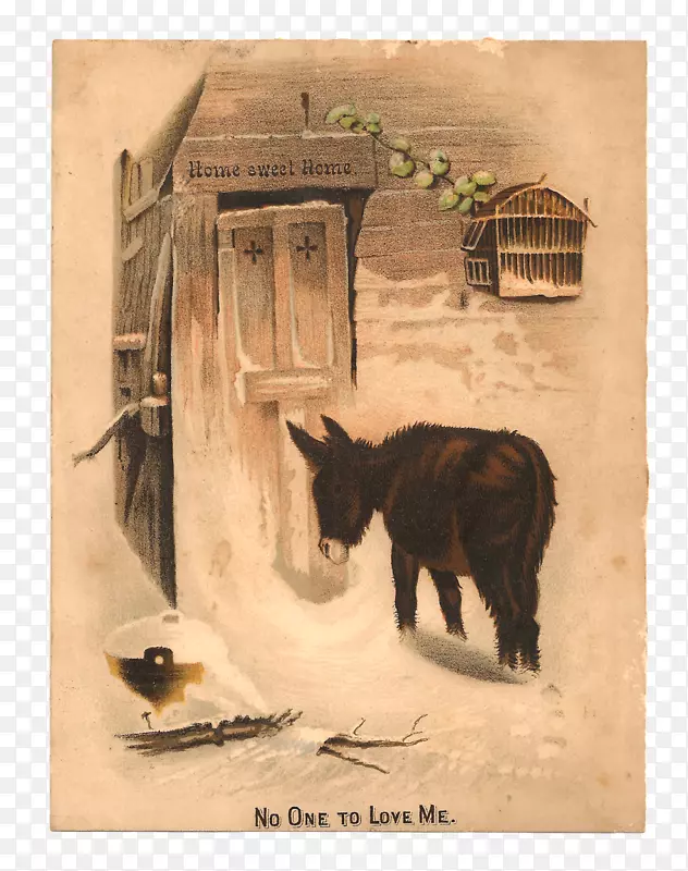 牛画动物.冬季动物