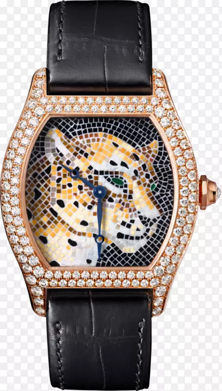 手表卡地亚镶嵌珠宝手表