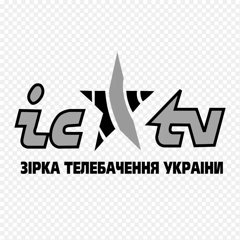 标志乌克兰电视图形ictv.设计