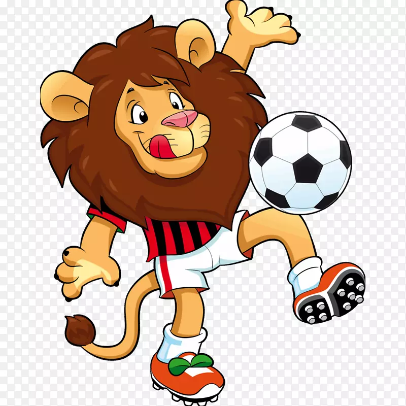 贴纸狮子儿童运动足球-狮子