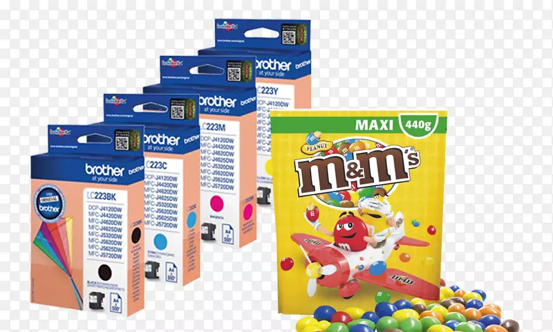 M&M‘s花生巧克力糖果拖动-动态油墨