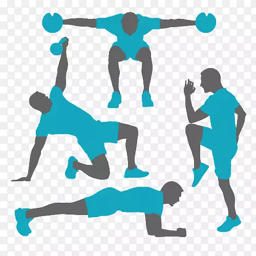 健身中心私人教练体能锻炼高强度间歇训练健身