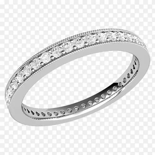 耳环，结婚戒指，永恒戒指，钻石-全切