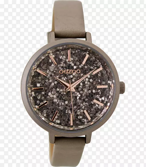 表带灰褐色礼品手表