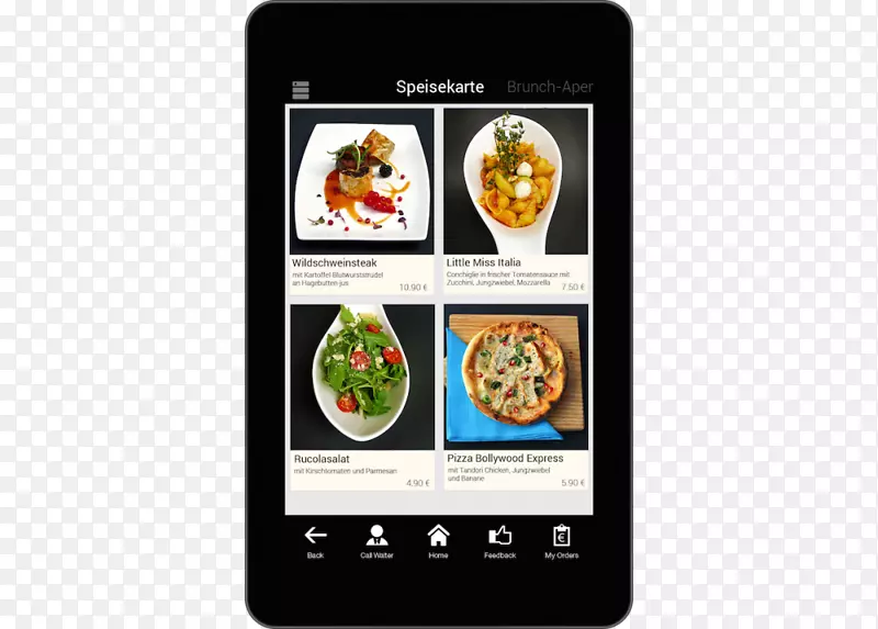 菜单智能手机餐厅移动应用食品-菜单
