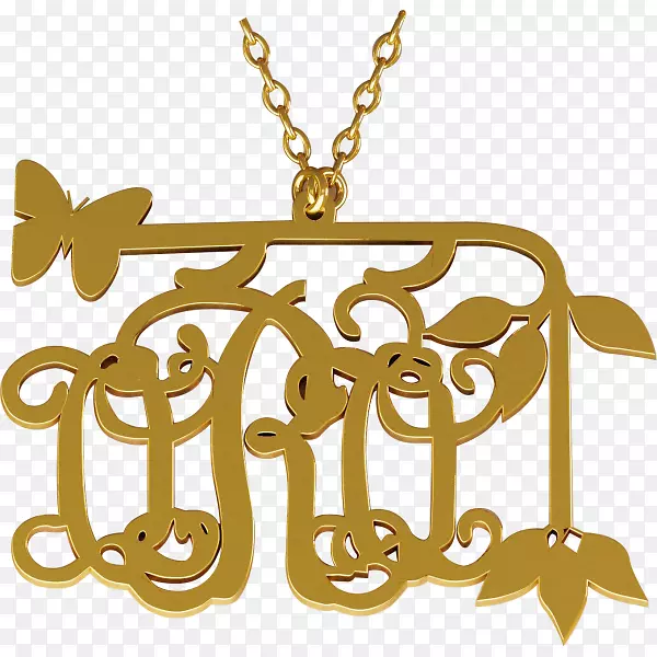 迷人和吊坠产品设计，项链，黄金材料-精美的雕刻。
