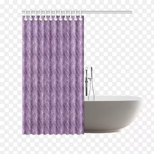 窗帘窗浴盆浴室紫丁香窗帘