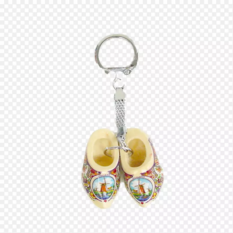 钥匙链，金属耳环，珠宝吊床.木制衣架