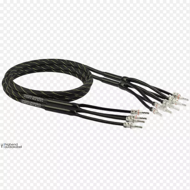 同轴电缆双布线电缆kabel głośnikowy电线-金丝