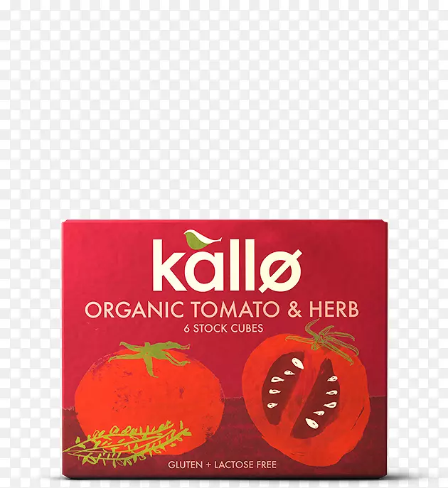 有机食品肉汤立方体草本植物kall-几个樱桃番茄