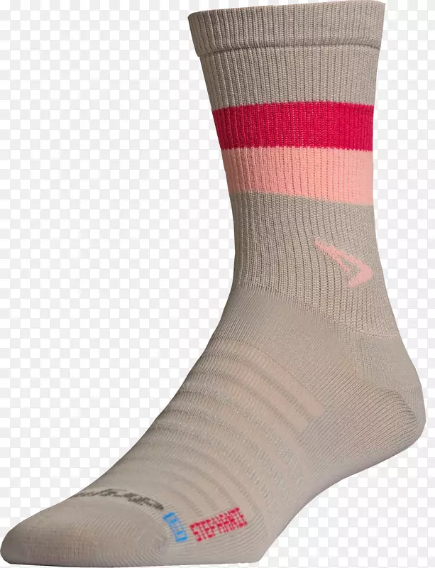袜子跑足运动西部各州耐力跑-粉红色条纹