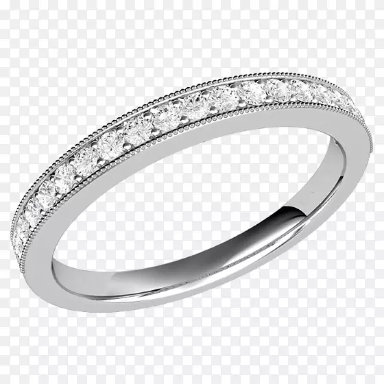结婚戒指-钻石辉煌的订婚戒指-切成两半