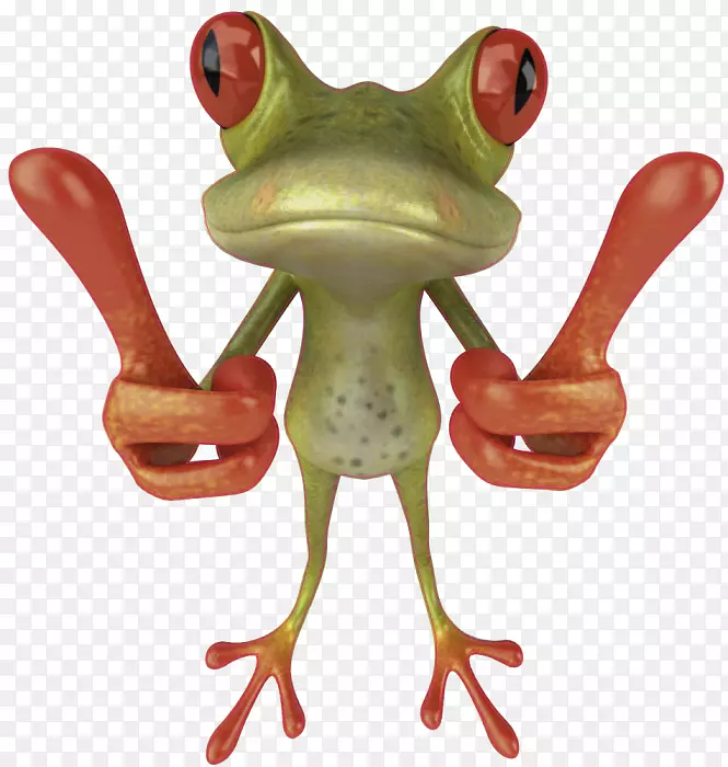 树蛙两栖拇指信号剪辑艺术-酷贴