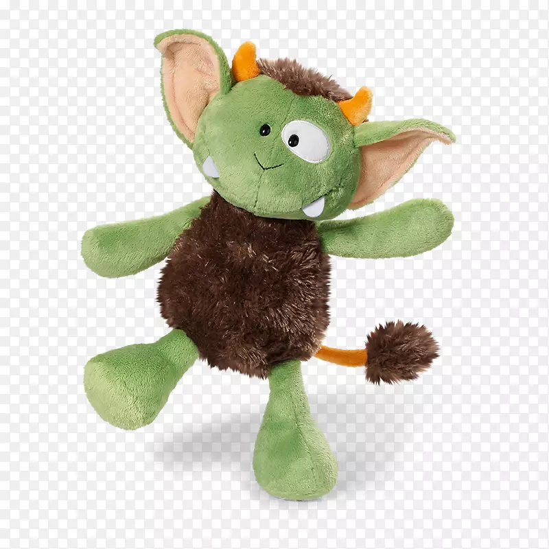 Amazon.com填充动物&可爱玩具毛绒绿色玩具