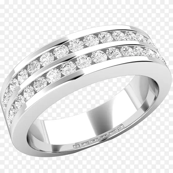 结婚戒指，珠宝，钻石服装配件-切成两半
