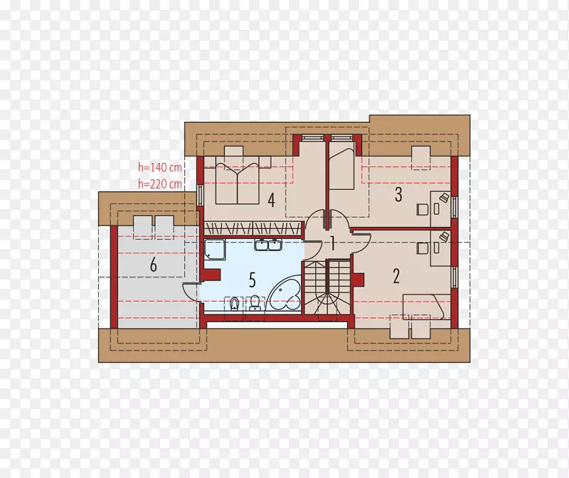 住宅房地产楼面平面图阁楼-房屋