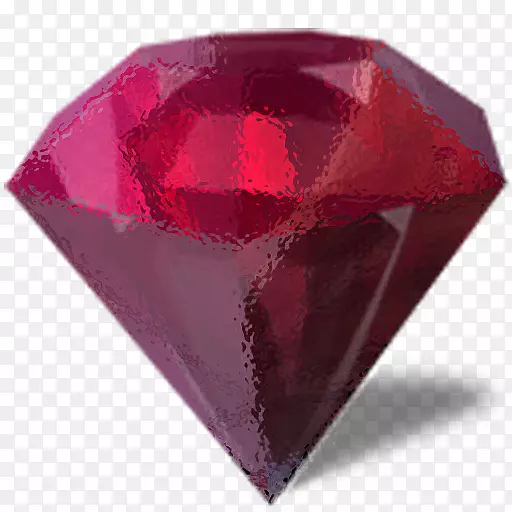 电脑图标红宝石钻石网际网路钻石形状