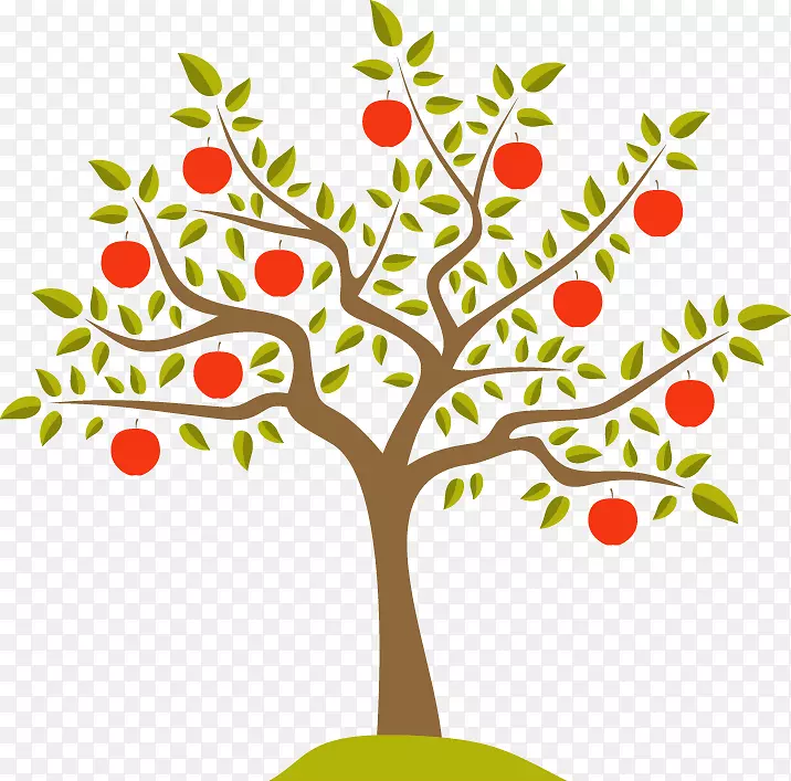 图形苹果插图绘制果树-苹果