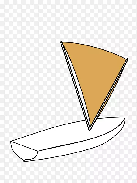 三角艇剪贴画帆船-三角新船