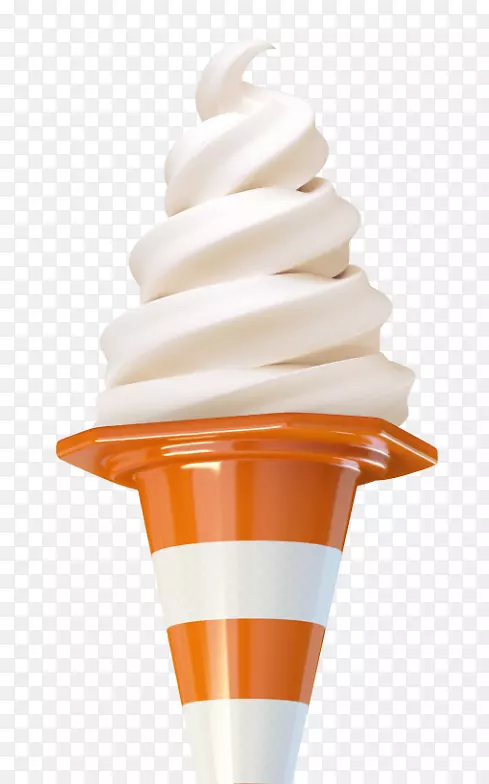 冰淇淋圆锥形冷冻酸奶圣代-促销元素