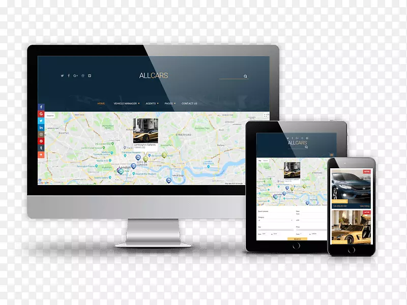 响应式网页设计网页模板系统Joomla汽车