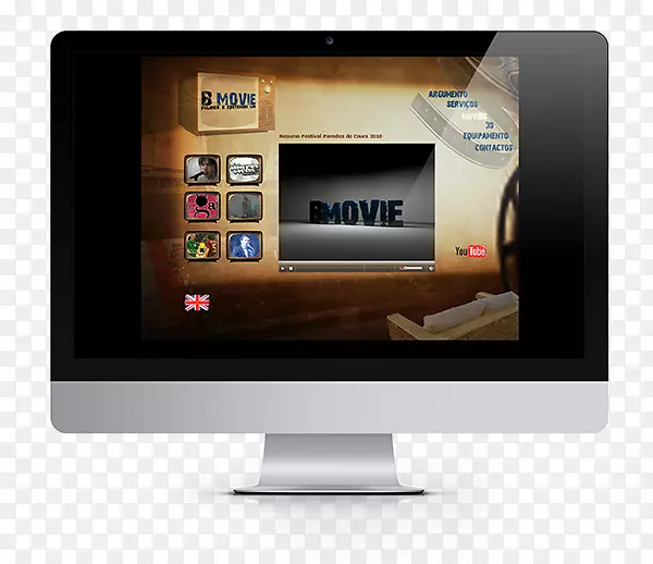 多媒体计算机监视器，用于webLife产品设计，桌面壁纸.网站用户界面设计