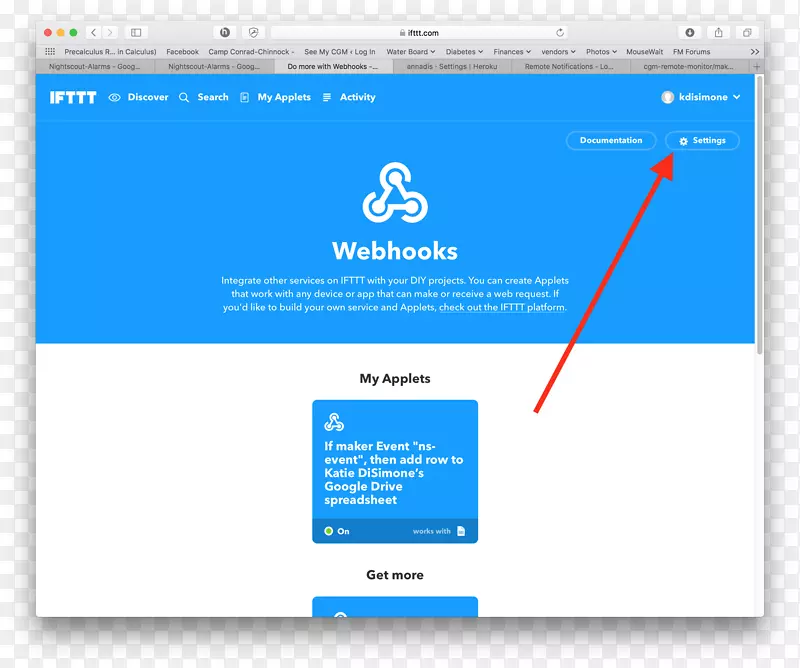 计算机程序IFTTT web钩子移动应用-按钮-红色网站