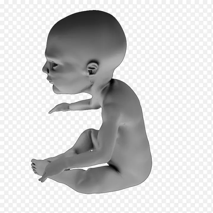 婴儿3D打印三维计算机图形cgTrader stl-prin就绪