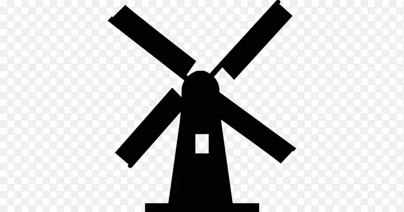 风车风电剪贴画标志风力涡轮机-荷兰风车