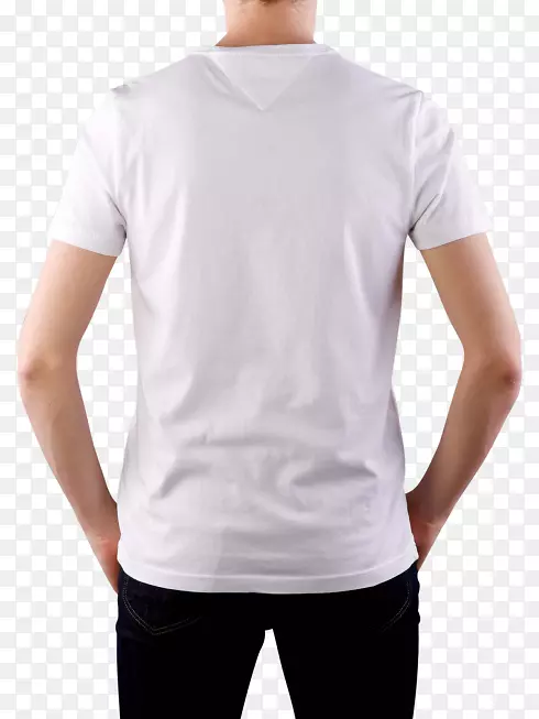 长袖t恤颈部产品-两件白色t恤