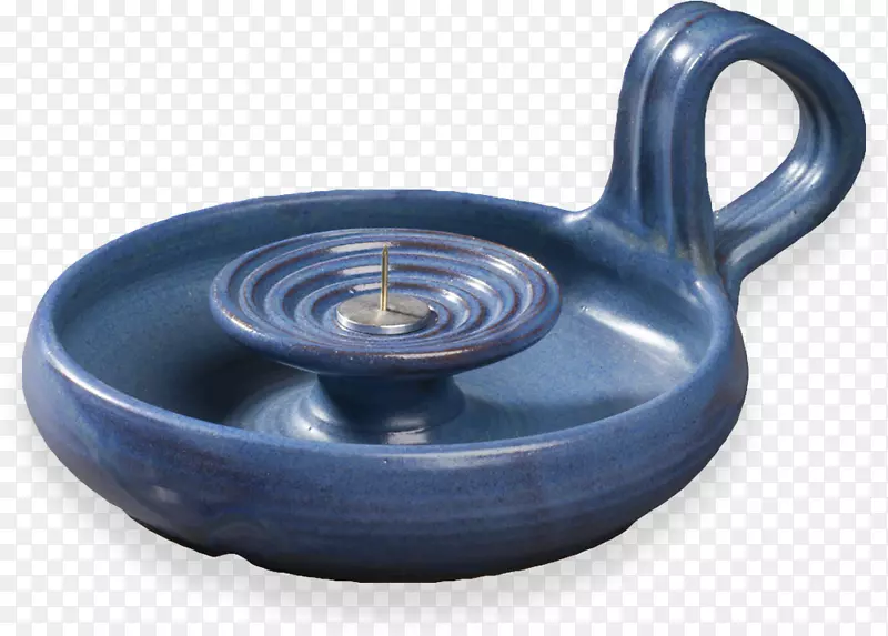 矿石山钴蓝茶壶陶器设计