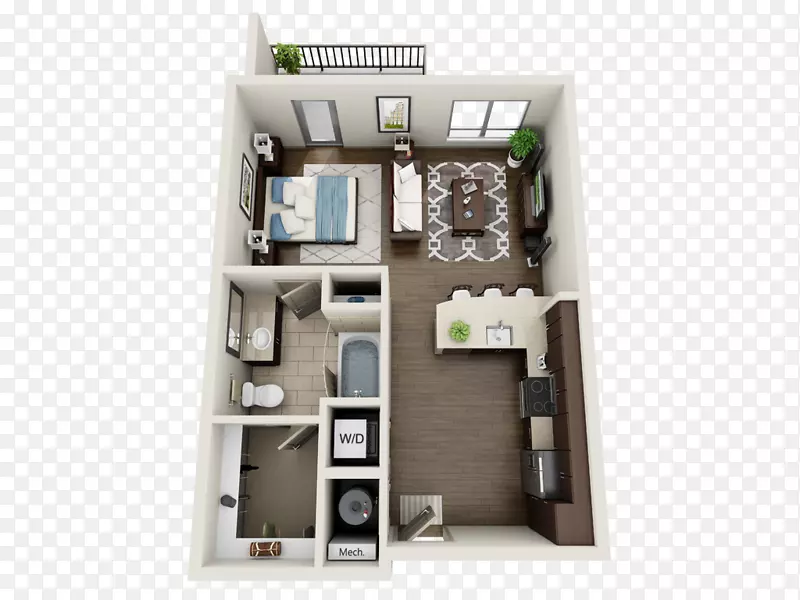 单元式住宅区公寓物业租赁-公寓