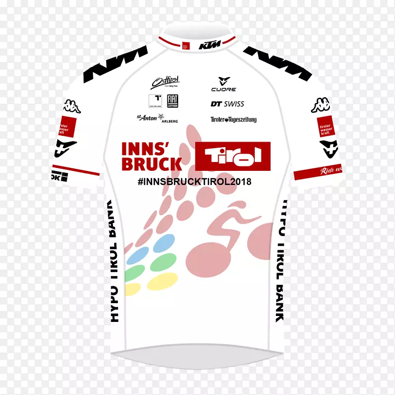 t恤Innsbruck徽标SkiWelt产品设计-骑车人正面