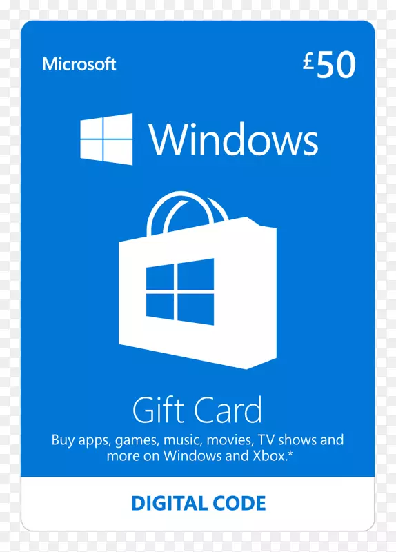 礼品卡微软公司储存微软视窗10-购买礼品