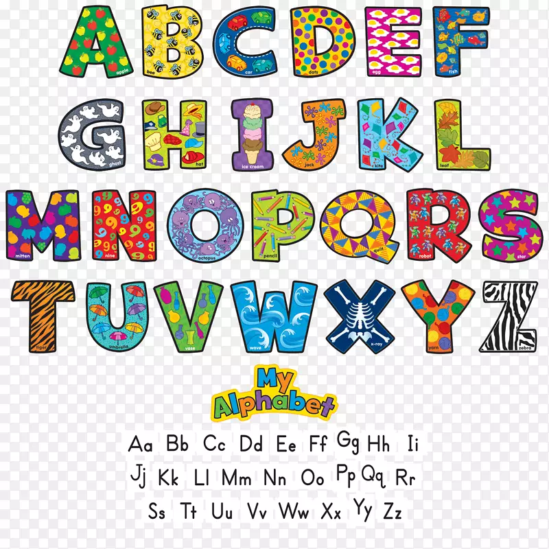 字母abecedario escolar早期学习公告栏.斑马主题